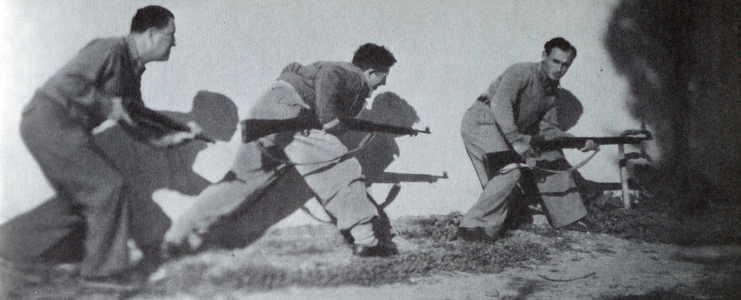 Israeli soldiers go into battle during the War of Independence 1948