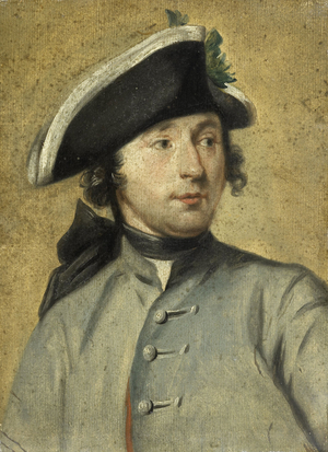Portrait of Ludolf Backhuysen II, 1735 (oil on paper on panel)
