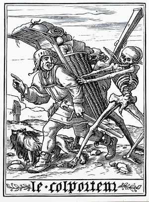 The pedlar being visited by death