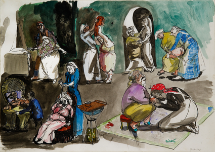 Misericordia II, 2001 (pen ink & watercolour on paper)