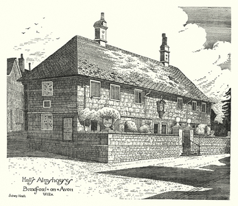 Hall's Almshouses, Bradford-on-Avon, Wilts (engraving)