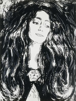 Eva Mudocci (After Munch), 1984 (synthetic polymer and silkscreen inks on canvas)
