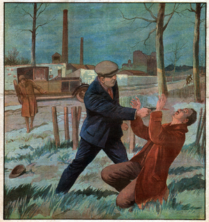 Murder of a taxi driver, 1930 (print)