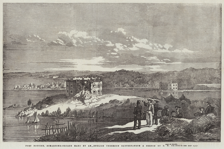 Fort Nottich, Bomarsund, Breach made by an English Three-Gun Battery (engraving)