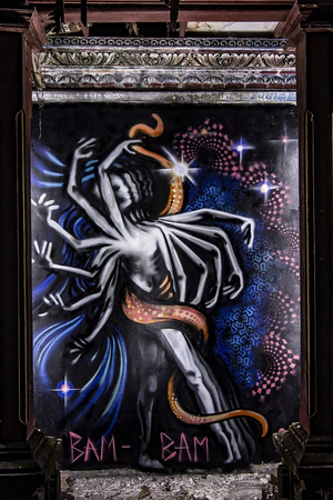Life Stream, 2020 (spray paint on wall)