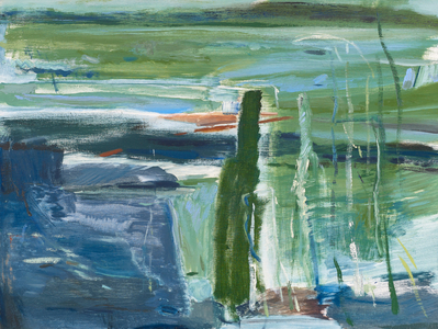 Figure Shapes By The Clyde, 2020, (oil on board)