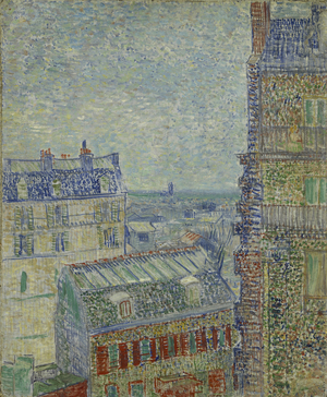 View of Paris from Theo's apartment in the rue Lepic, 1887 (oil on canvas)