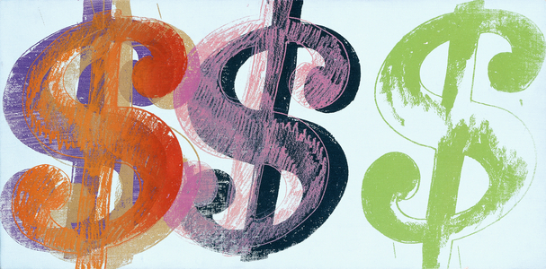 Dollar Signs, 1981 (synthetic polymer and silkscreen inks on canvas)