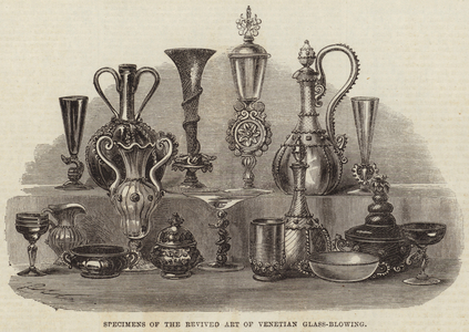Specimens of the Revived Art of Venetian Glass-Blowing (engraving)