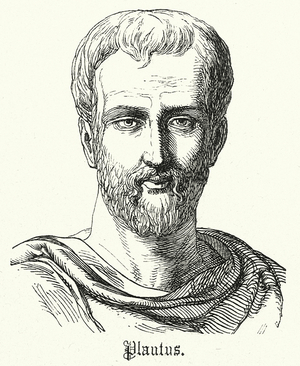Plautus, Roman playwright (engraving)