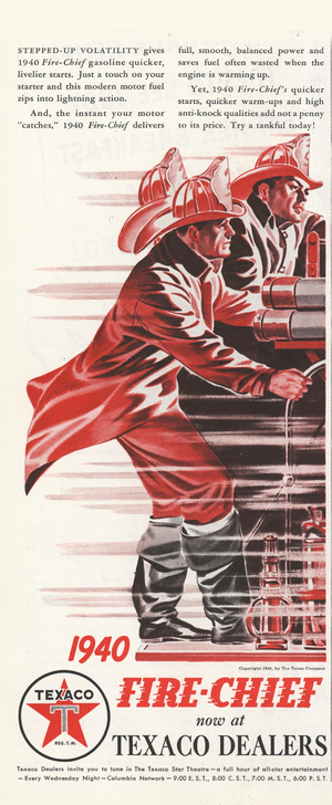 Texaco Magazine, advert, USA, 1940s