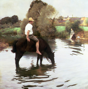 The Watering Place, 1891 (oil on canvas)