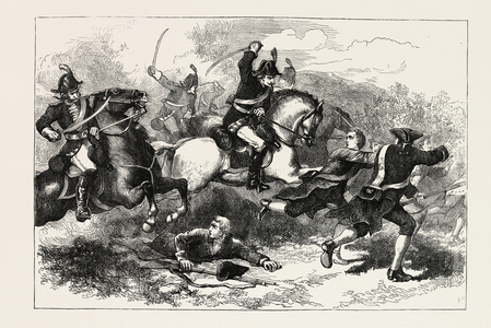 Rout of the Loyal Recruits, 1870s Engraving