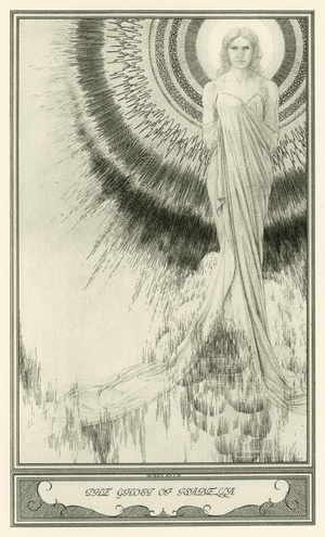 The White Devil by John Webster: The Ghost of Isabella (litho)