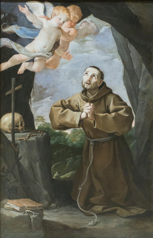 Saint Francis adoring the cross, c.1630-40 (oil on canvas)