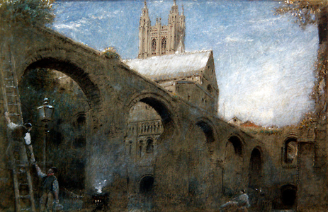 Canterbury (pen & ink with w/c & bodycolour on paper)