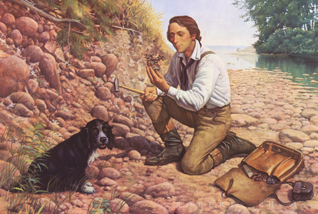 Michigan: Douglass Houghton Finds Copper, 1840 (colour litho)