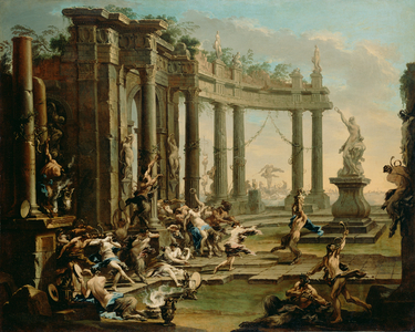 Bacchanale, c.1720-30 (oil on canvas)