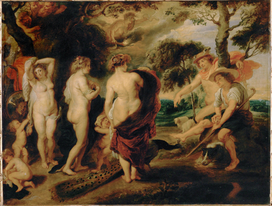 The judgement of Paris (painting on oakwood)