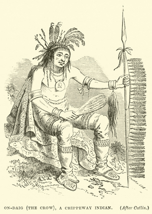 On-Daig (the Crow), a Chippeway Indian (engraving)