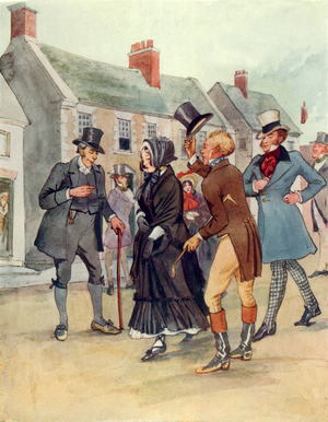 The Widow Malone (colour litho)