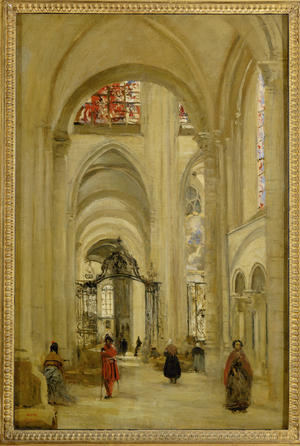 La cathedrale de Sens, vue de l' interieur …