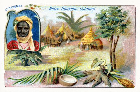 French Dahomey, from a series of collecting cards depicting the Colonial Domain of France, c.1910 (colour litho)