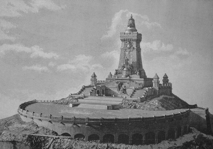 An Architectural Design for the Emperor's Monument at Kyffhaeuser, Germany