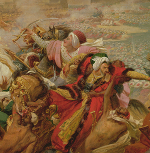 Murat Defeating the Turkish Army at Aboukir on 25 July 1799 (detail), c.1805 (oil on canvas mounted on board)