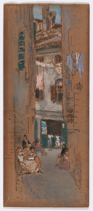 Bead Stringers, 1880 (crayon and pastel on brown paper)