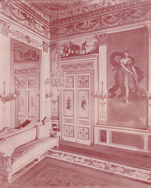 Paris: German Embassy, Hall of the Four Seasons, Summer (b/w photo)