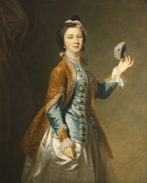 Eva Maria ('Violette') Veigel, Mrs David Garrick (1724-1822) with a Mask