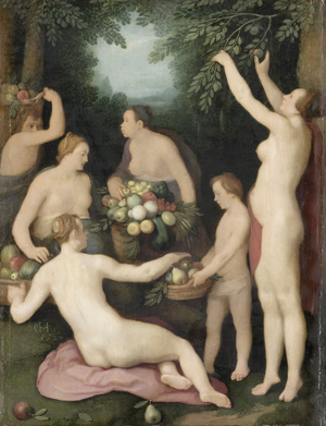 Pomona Receiving the Harvest of Fruit, 1626 (oil on panel)