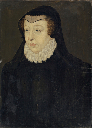 Catherine of Medici, Queen of France, as Widow (oil on paper)