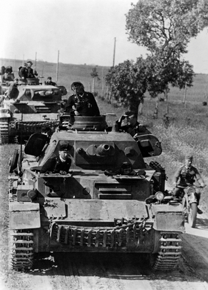 Panzer IV of the Wehrmacht on the Eastern Front, 1941 (b/w photo)
