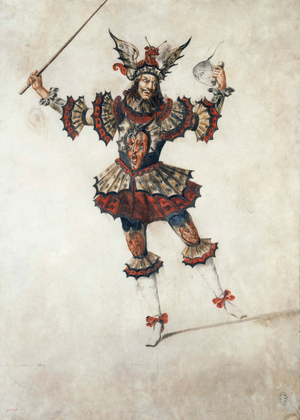 Ballet costume of a magician, c.1654 (gouache)