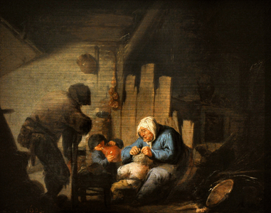 Sense of Sight, 1635, by Adriaen van Ostade (1610-1685).