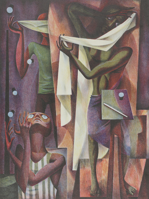 The Magicians, 1949 (colour litho)