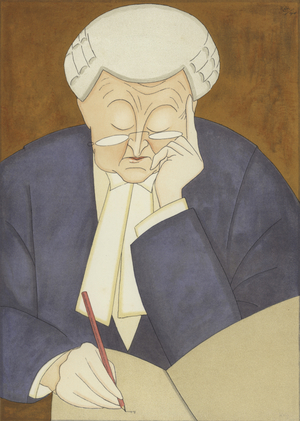 Sir Edward Marshall Hall, British lawyer (colour litho)