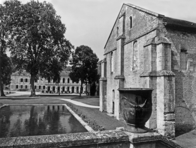 Fontenay abbey (Burgundy, France) founded in 1119 by BernarddeClairvaux : exterior View (romanian art)