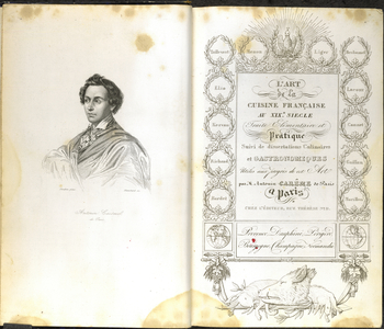 Marie Antonin Careme (1784 - 12 January 1833) was an early practitioner and exponent of the elaborate style of cooking known as grande cuisine, the "high art" of French cooking: a grandiose style of cookery favoured by both international royalty and by the newly rich of Paris. Careme is often considered as one of the first internationally renowned celebrity chefs.