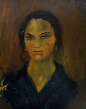 Portrait of a young woman, 1930 (oil on panel)