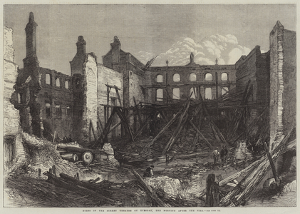 Ruins of the Surrey Theatre on Tuesday, the Morning after the Fire (engraving)