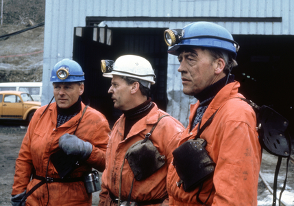 Longyearbyen Svalbard July 1976 Prime Minister Odvar Nordli visits Svalbard. Here Nordli (th)  …, 1976 (photo)