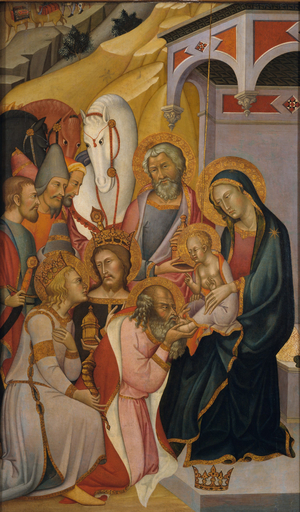 The Adoration of the Magi, c.1390 (tempera and gold on wood)