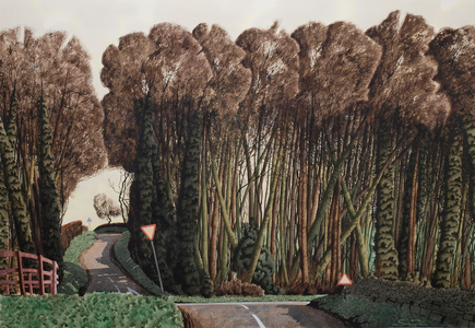 Cowling Lane, 2016 (w/c with ink & gouache on paper)