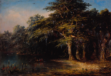 Encountering an Alligator, 1857-1859 (oil on canvas)