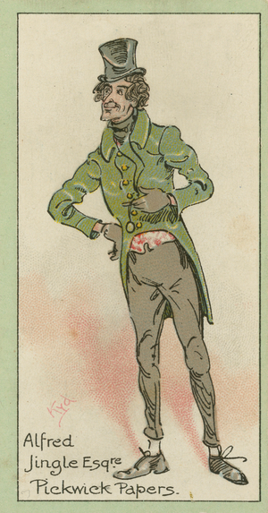 Alfred Jingle, Pickwick Papers (colour litho)