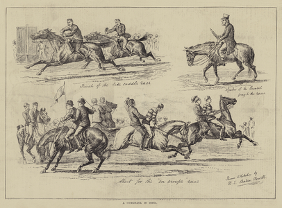 A Gymkhana in India (engraving)