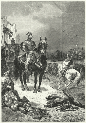 Landing of Robert Guiscard's Norman fleet in Sicily, 1061 (engraving)